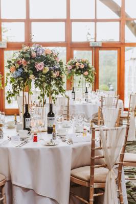 Wedding decor at Brocket Hall